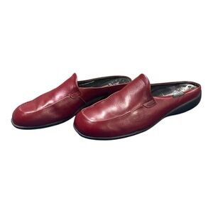 👞 Mephisto Cool Air Red Leather Mule Loafers – Size US 7‎ / EU 4.5 👞